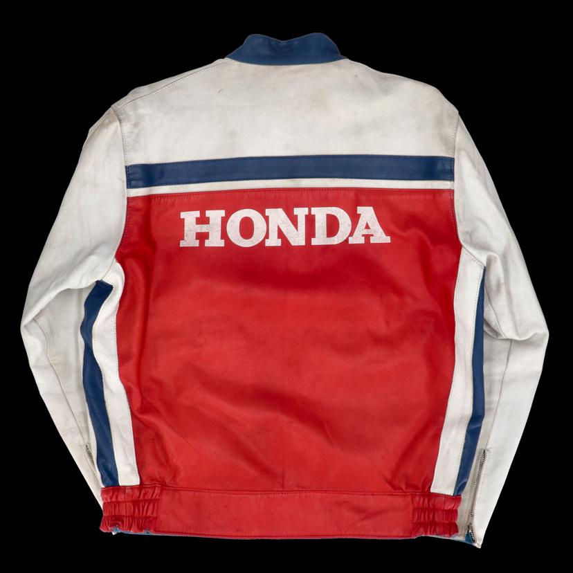 HONDA ホンダ/HONDA　80＇s　レザージャケット　ライダース　トリコロール//Bランク/78