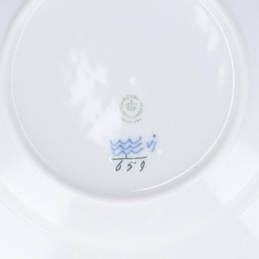 Royal　Copenhagen ﾛｲﾔﾙｺﾍﾟﾝﾊｰｹﾞﾝ/ペアスーププレート／ハーフレース/Blue Fluted Half Lace//Sランク/93