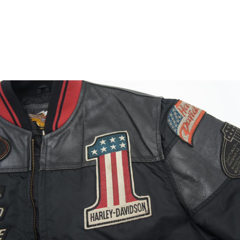 HARLEY　DAVIDSON ハーレーダビッドソン/HARLEY　DAVIDSON　90＇s　レザー　切替　ジャケット　BK//Bランク/78