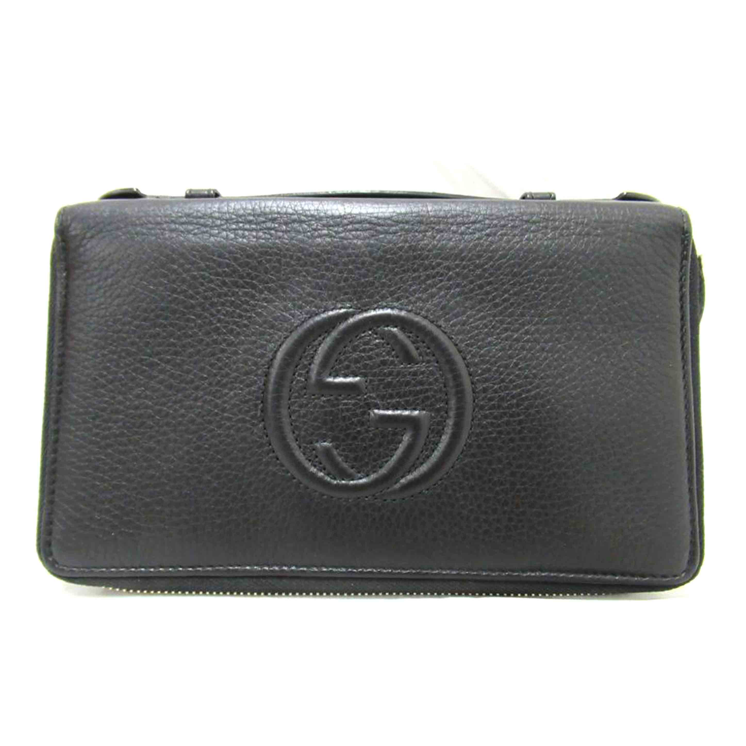 GUCCI/Wラウンドファスナー長財布/レザー/306118//041*/Aランク/63