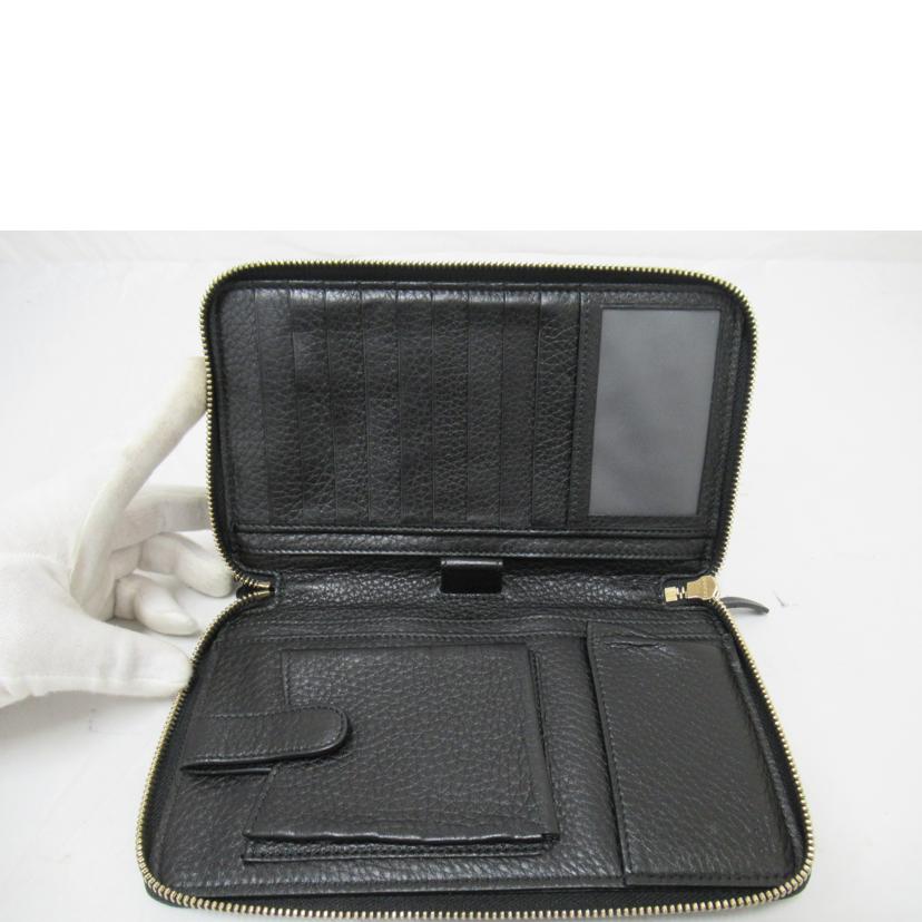 GUCCI/Wラウンドファスナー長財布/レザー/306118//041*/Aランク/63
