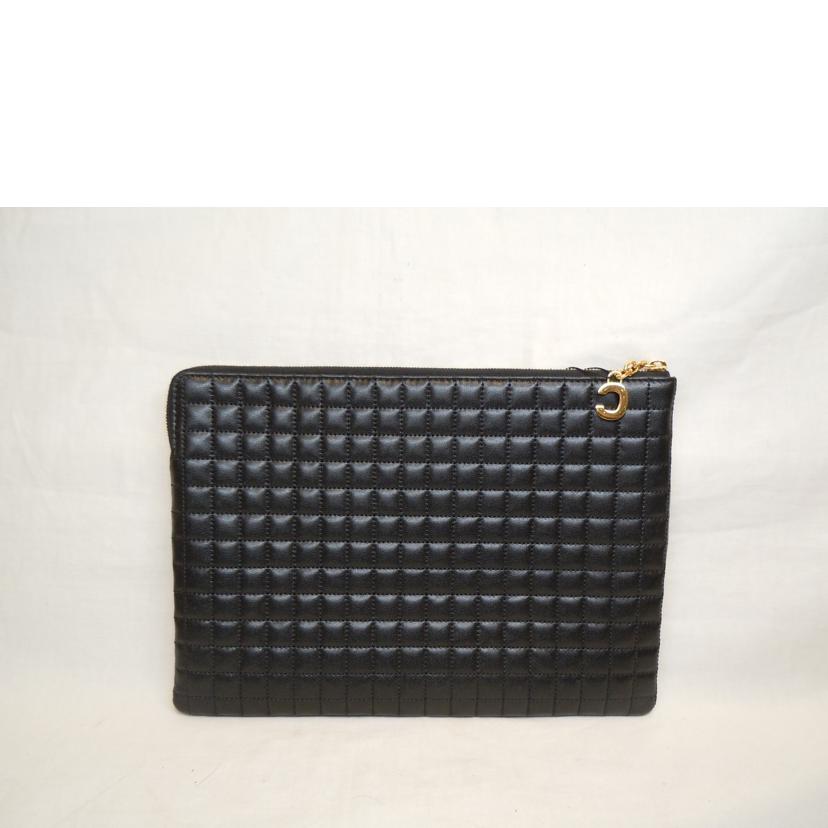 CELINE /キルティングラムレザージップクラッチバッグCチャーム/10B813BFL//S-1******/SAランク/92