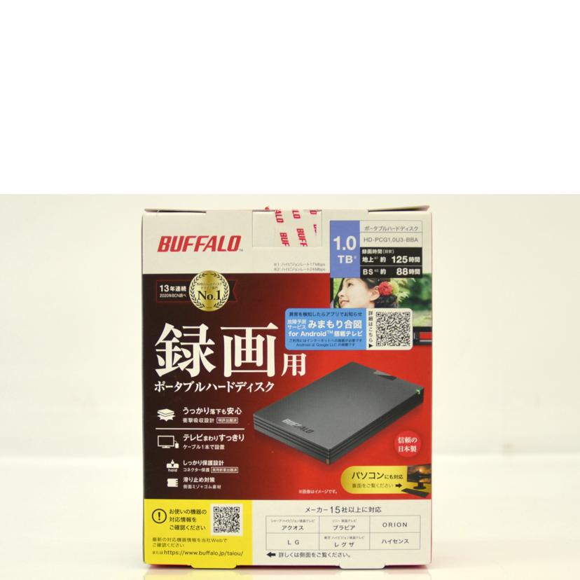 BUFFALO バッファロー/外付けHDD 1TB/HD-PCG1.0U3-BBA//Sランク/75