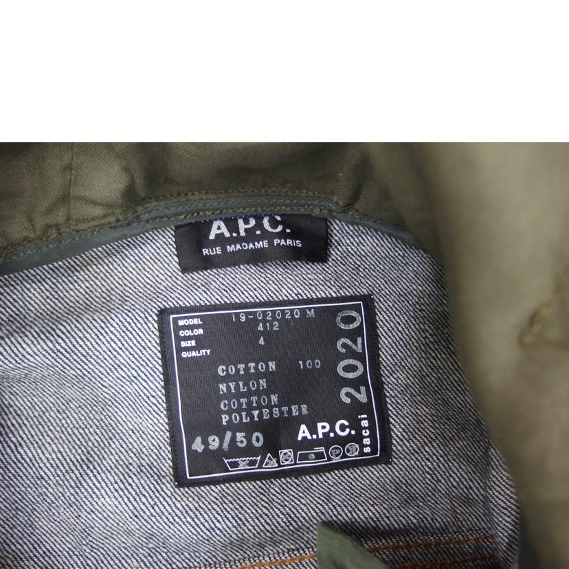 SACAI ｻｶｲ/SACAI　×APC　コラボ　ジャケット/19-0202M//Aランク/82
