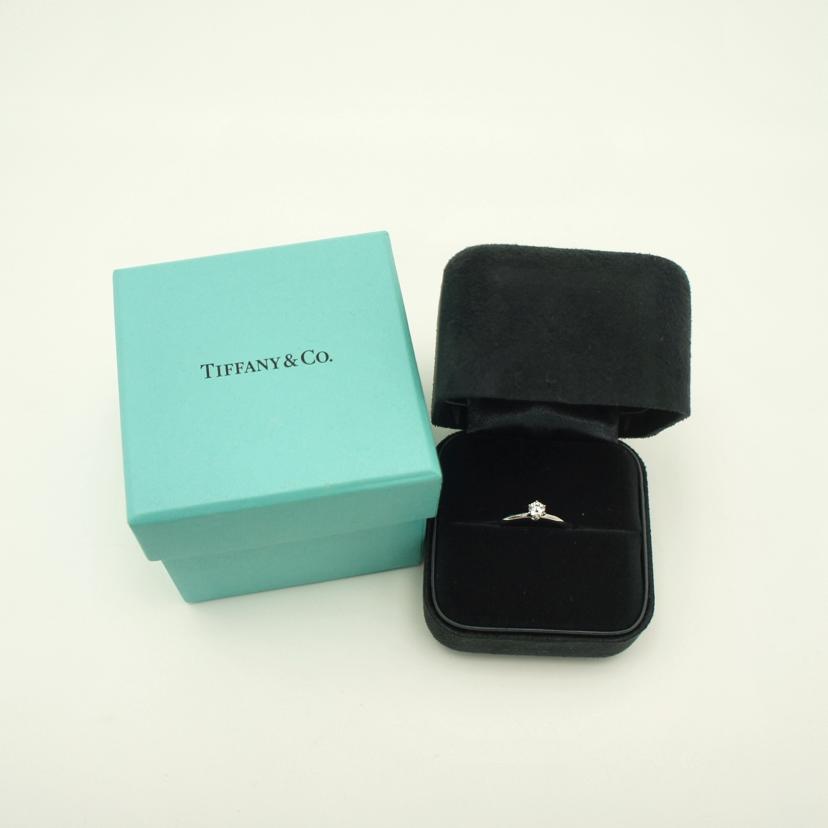 TIFFANY＆Co． ﾃｨﾌｧﾆｰ/PT950ダイヤリング0．24ct　＃11．5//Aランク/77
