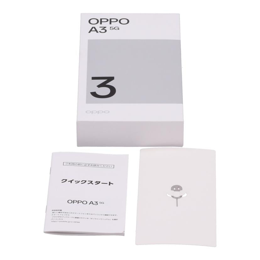 OPPO　SoftBank系 オッポ　/スマートフォン／OPPO　A3　5G　128GB/A402OP//W4JBR4A6EYBESKCY/Aランク/69