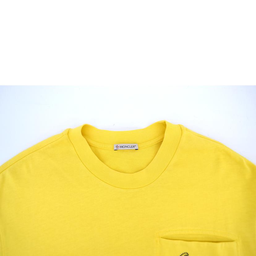 MONCLER モンクレ-ル/ロゴ刺繍Tシャツ（イエロ-）//Aランク/75