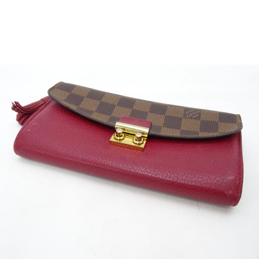 LOUIS VUITTON ルイヴィトン/ポルトフォイユクロワゼット／ダミエ・エベヌ／リドヴァン/N60207//MI1***/Bランク/69