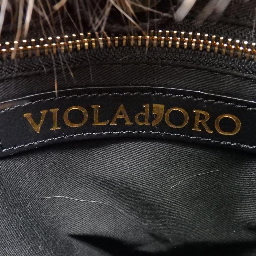 VIOLAd＇ORO　 ヴィオラドーロ/ファー×レザーハンドバッグ//Aランク/77