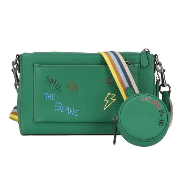極美品✨ コーチ トラック ウエストポーチ カラーブロック レザー ロゴ 緑 Amazon | [コーチ] COACH バッグ ボディバッグ ウエストポーチ