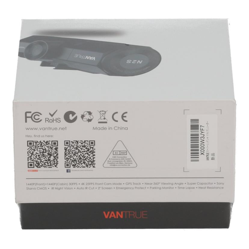 VANTRUE ヴァントゥルー/ドライブレコーダー未使用/OnDash N2S//X000W3JYF7/Sランク/24