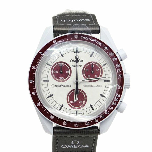 Swatch×OMEGA Swatch×OMEGA/MISSION TO PLUTO/クロノグラフ/クォーツ/S033M101//Aランク/75
