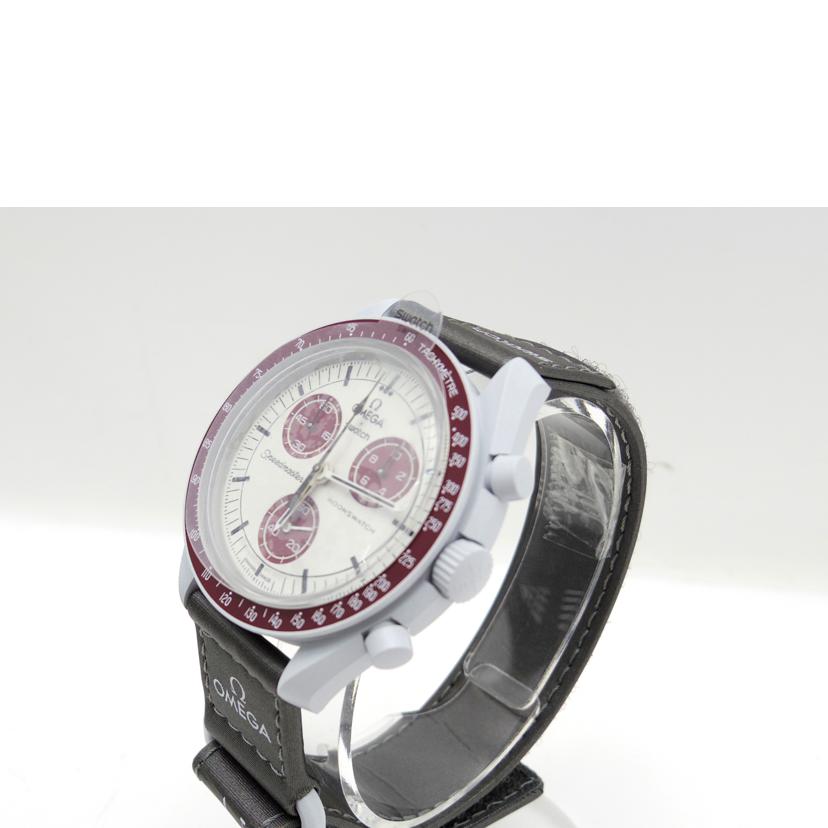 Swatch×OMEGA Swatch×OMEGA/MISSION TO PLUTO/クロノグラフ/クォーツ/S033M101//Aランク/75