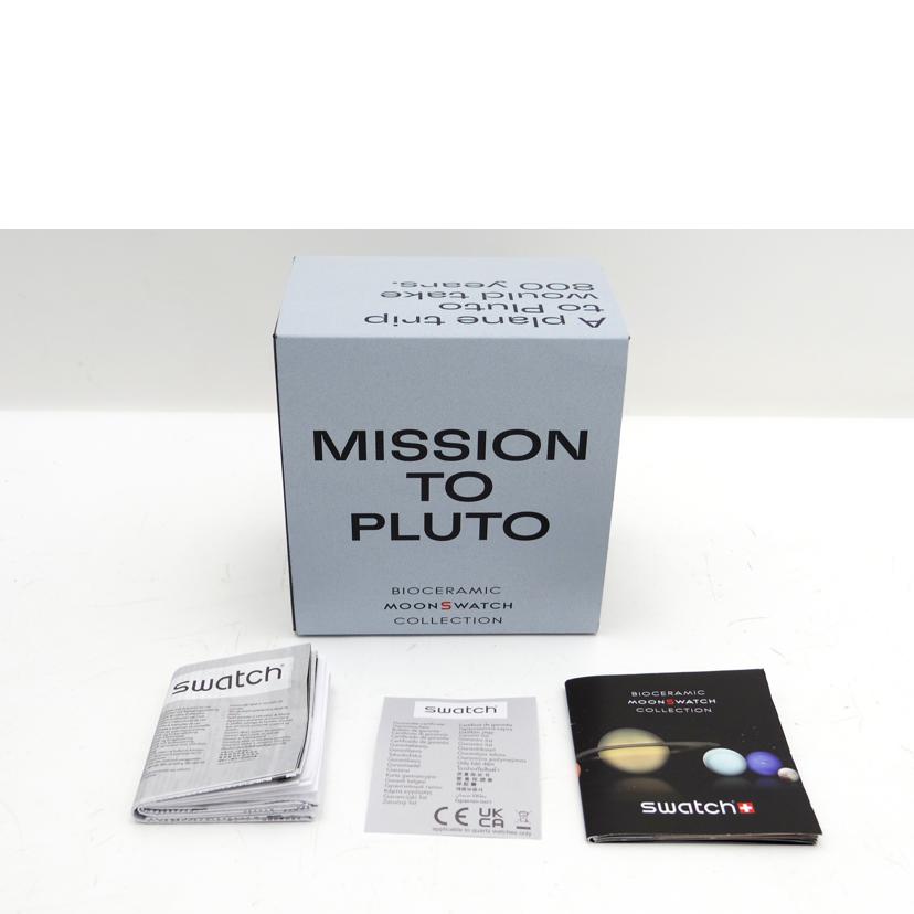 Swatch×OMEGA Swatch×OMEGA/MISSION TO PLUTO/クロノグラフ/クォーツ/S033M101//Aランク/75