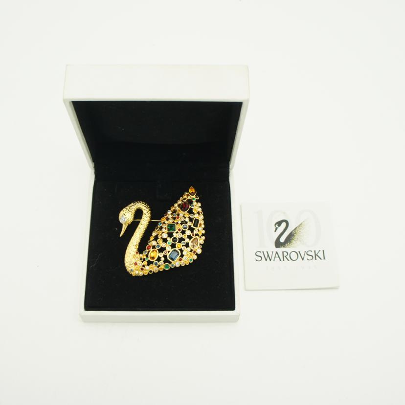 SWAROVSKI スワロフスキー/100周年SCSスワンブローチ//Aランク/94