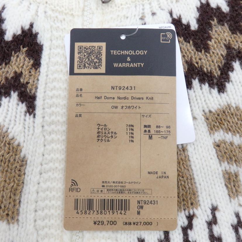 THE　NORTHFACE ザ・ノースフェイス/ハーフドーム　ノルディック　ドライバーズニット/NT92431//Sランク/77