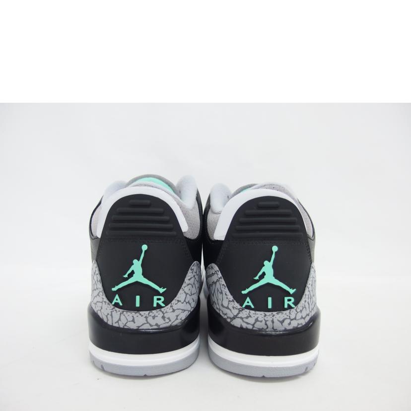 NIKE ナイキ/　AIR　JORDAN　3　RETRO　Green　Glow/CT8532-031//Aランク/04