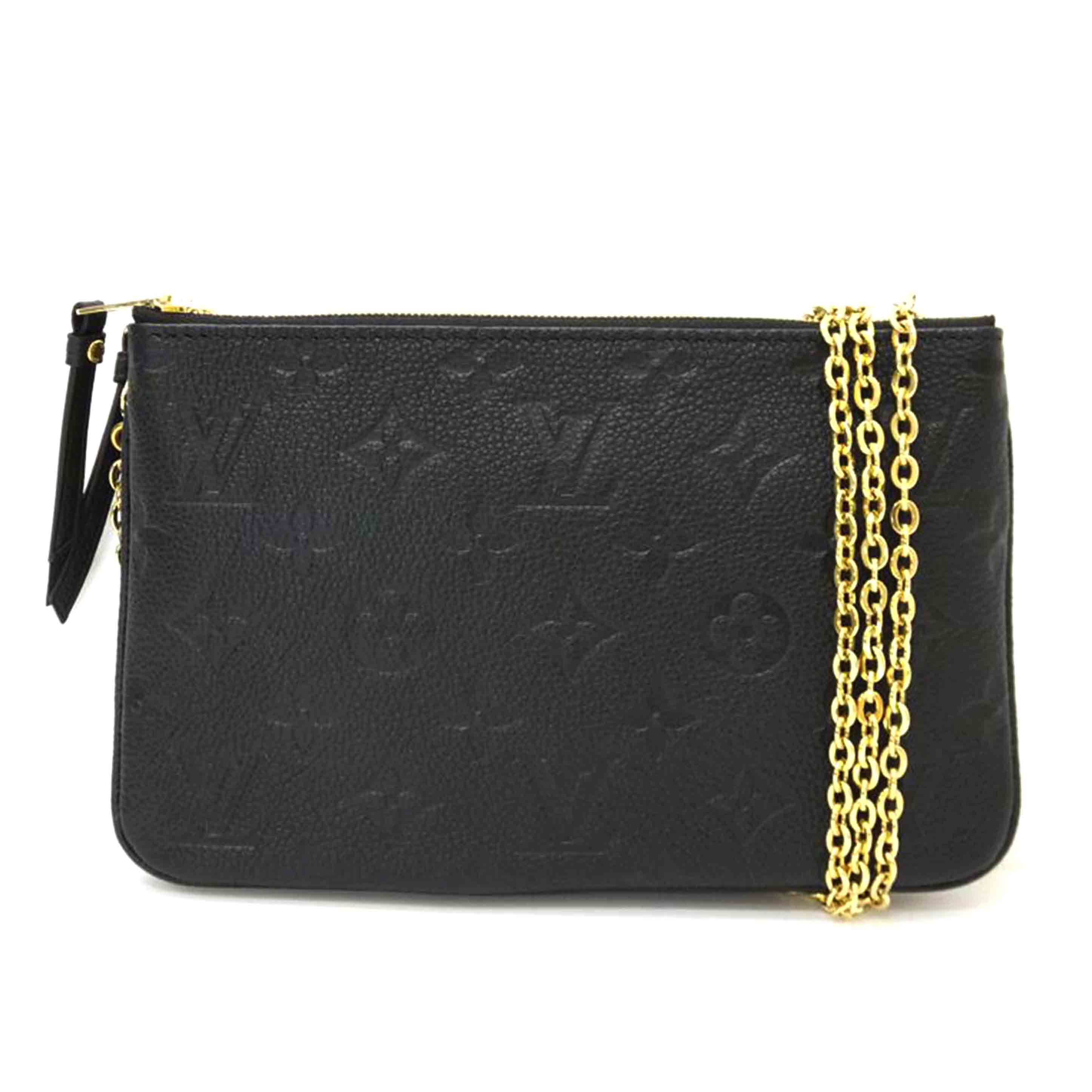 LOUIS VUITTON ルイヴィトン/ポシェット・ドゥーブルジップ／アンプラント／ノワール/M68568//DI0***/Aランク/88