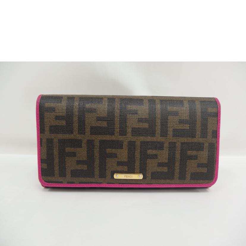 FENDI　 ﾌｪﾝﾃﾞｨ/ズッカ／長財布／ピンク/8M0298//ABランク/82