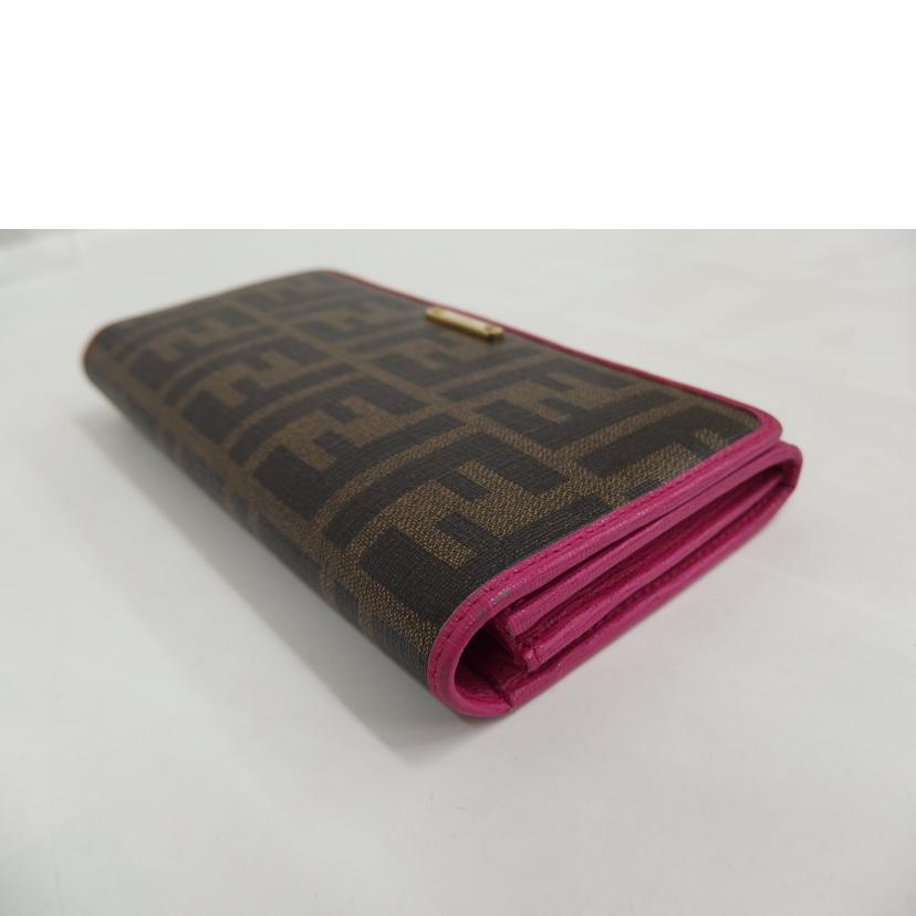 FENDI　 ﾌｪﾝﾃﾞｨ/ズッカ／長財布／ピンク/8M0298//ABランク/82