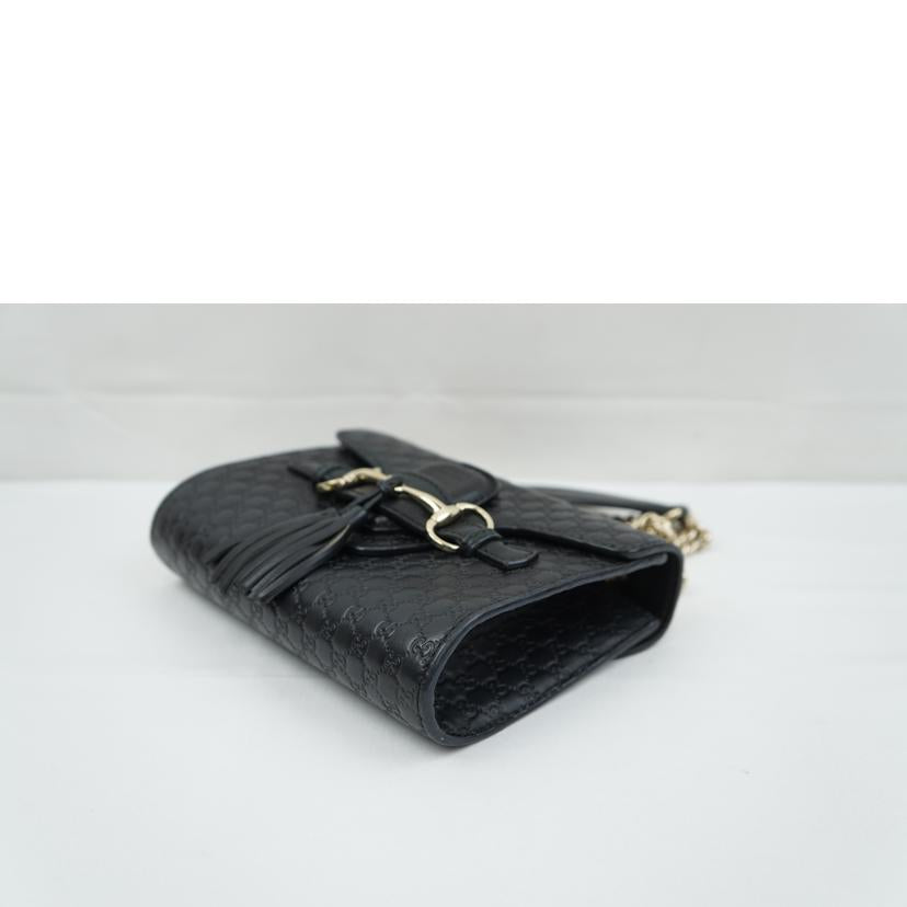 GUCCI グッチ/エミリー　ホースビット　マイクログッチシマチェーンショルダー/449636//493***/ABランク/67