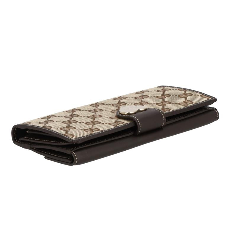 GUCCI グッチ/GGキャンバス2つ折りロングウォレット/203550//206*/Aランク/91