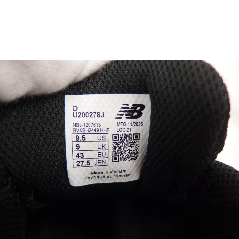 NB NB/メンズスニーカー/黒/NERGY/U200278J//ｻｲｽﾞ27.5cm/Aランク/82