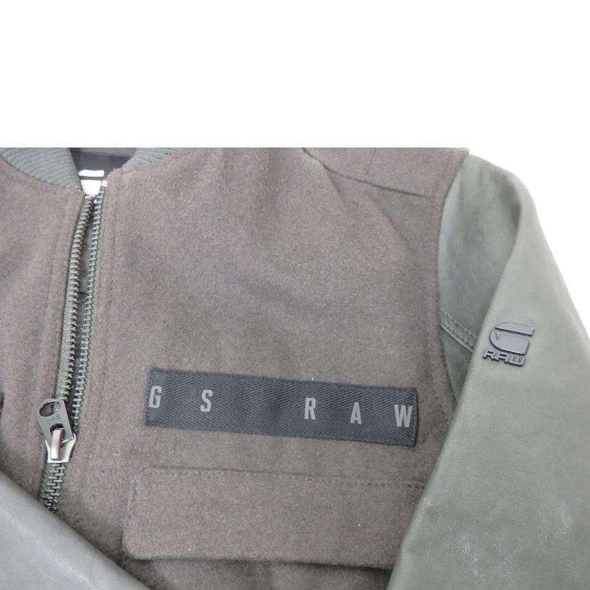 G－STAR　RAW/MULTI　POCKET　VARSITY　LEATHER　JACKET//ABランク/84