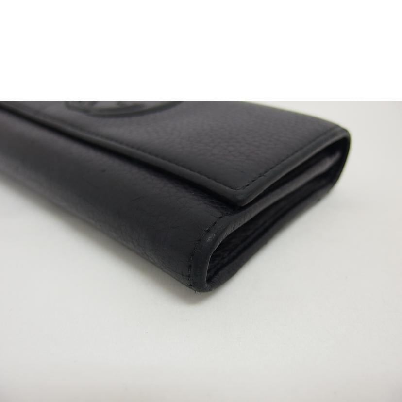 GUCCI グッチ/ソーホーインターロッキングG／二つ折り長財布／ブラック/282414//218*/Bランク/04