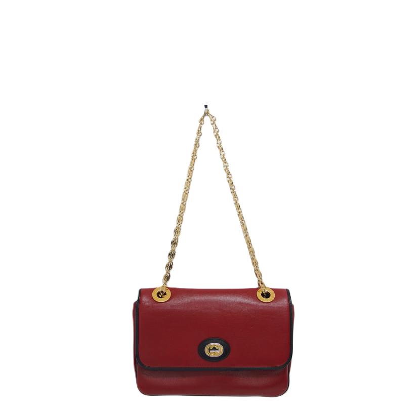 GUCCI グッチ　ショルダーバッグ/マリーナ　チェーンショルダーバッグ／レザー／レッド/576421//622***/Bランク/04