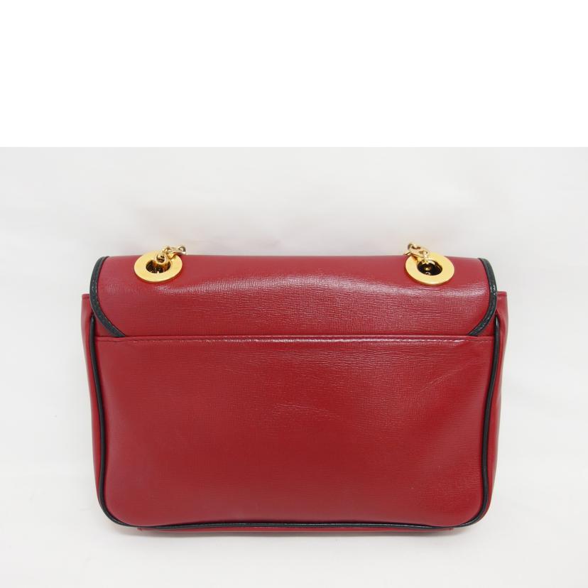 GUCCI グッチ　ショルダーバッグ/マリーナ　チェーンショルダーバッグ／レザー／レッド/576421//622***/Bランク/04