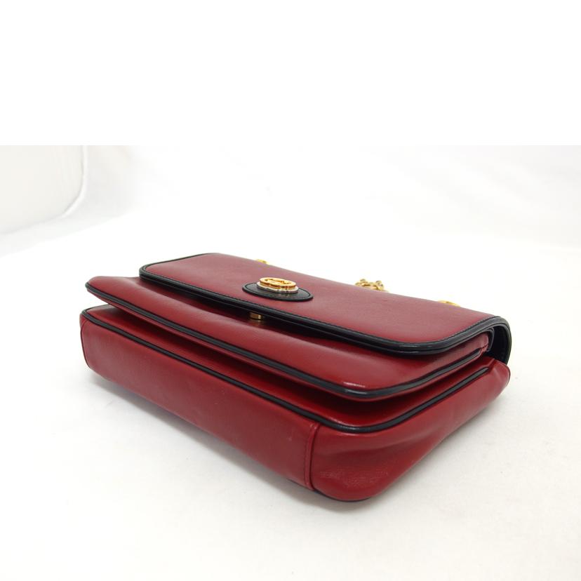 GUCCI グッチ　ショルダーバッグ/マリーナ　チェーンショルダーバッグ／レザー／レッド/576421//622***/Bランク/04
