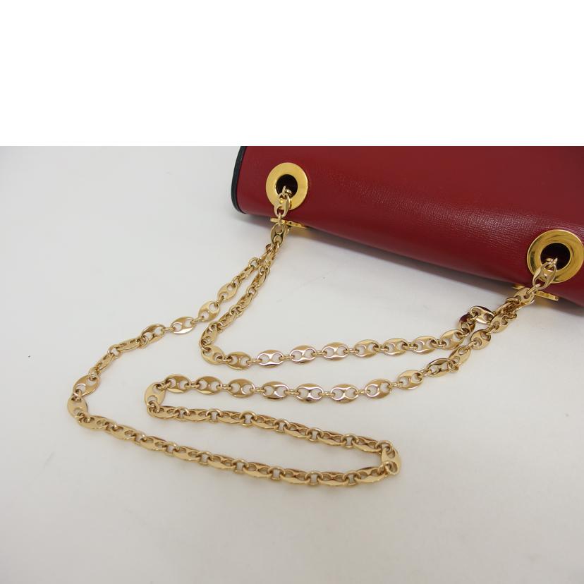 GUCCI グッチ　ショルダーバッグ/マリーナ　チェーンショルダーバッグ／レザー／レッド/576421//622***/Bランク/04