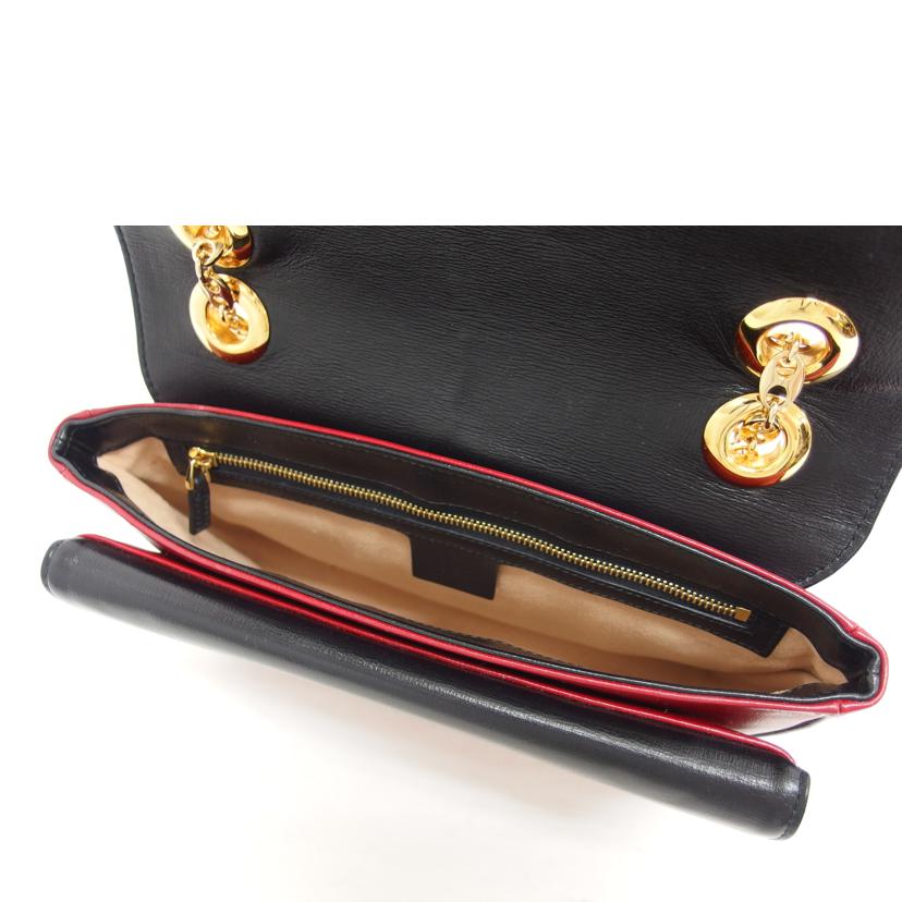 GUCCI グッチ　ショルダーバッグ/マリーナ　チェーンショルダーバッグ／レザー／レッド/576421//622***/Bランク/04