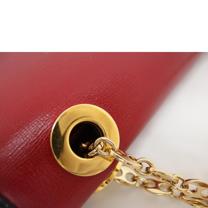 GUCCI グッチ　ショルダーバッグ/マリーナ　チェーンショルダーバッグ／レザー／レッド/576421//622***/Bランク/04