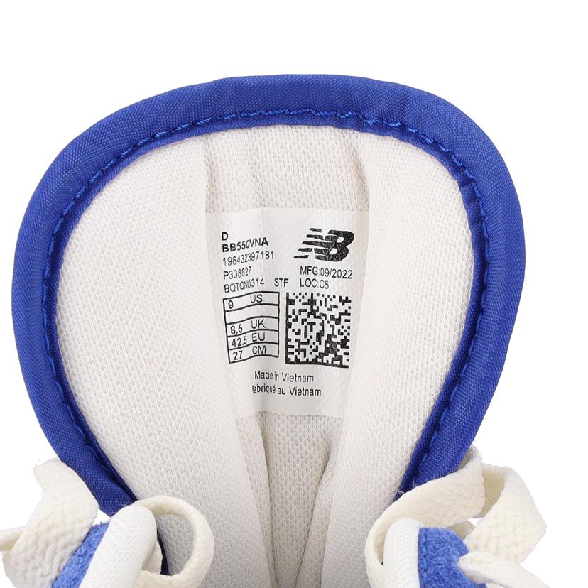 new　balance ニューバランス/550　スウェードパック　ローカットスニーカー／27．0cm／ブルー/BB550VNA//Aランク/01