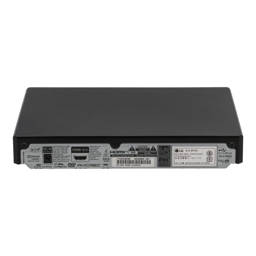 LG Electronics LGエレクトロニクス /BDプレーヤー/BP250//111HZEE092380/Bランク/64