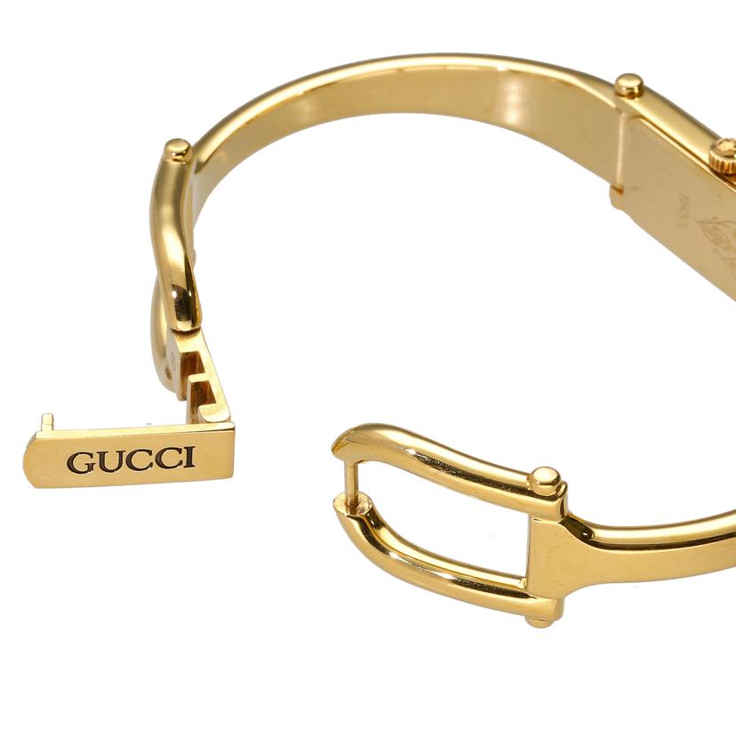 GUCCI グッチ/バングルウォッチ・アイボリー×ゴールド／クオーツ/1500L//010****/ABランク/84