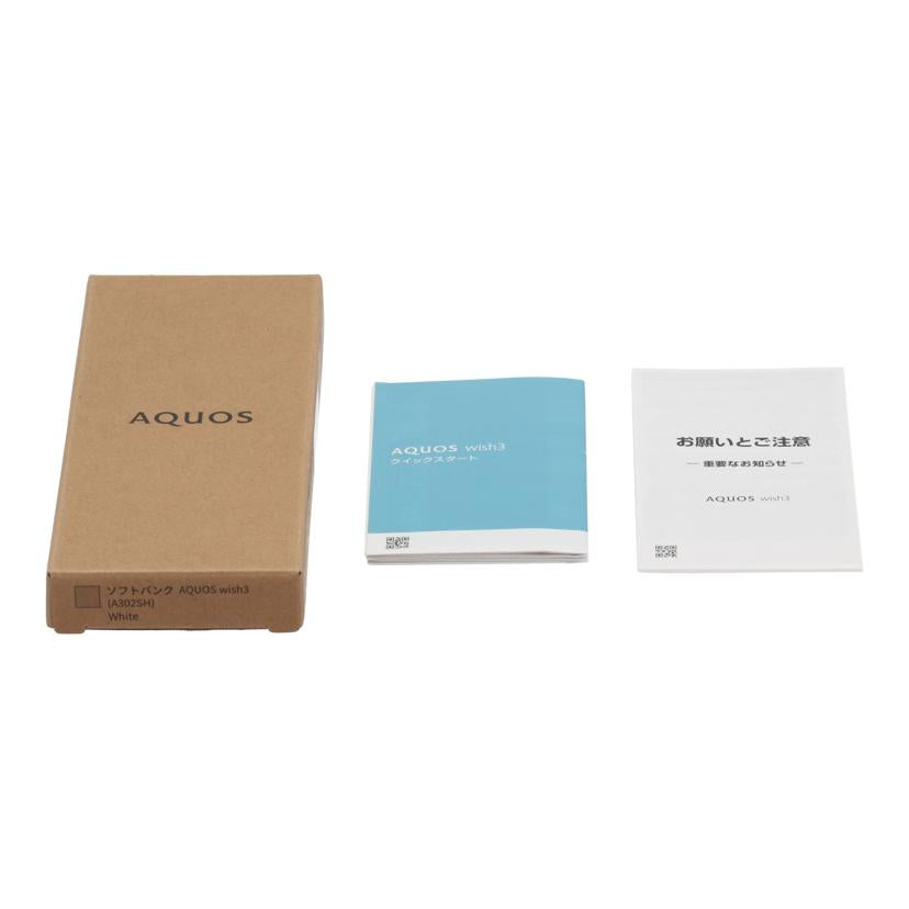 SHARP SoftBank系 シャープ /スマートフォン/AQUOS wish3 64GB/A302SH//SX3LHMB390104047/ABランク/78