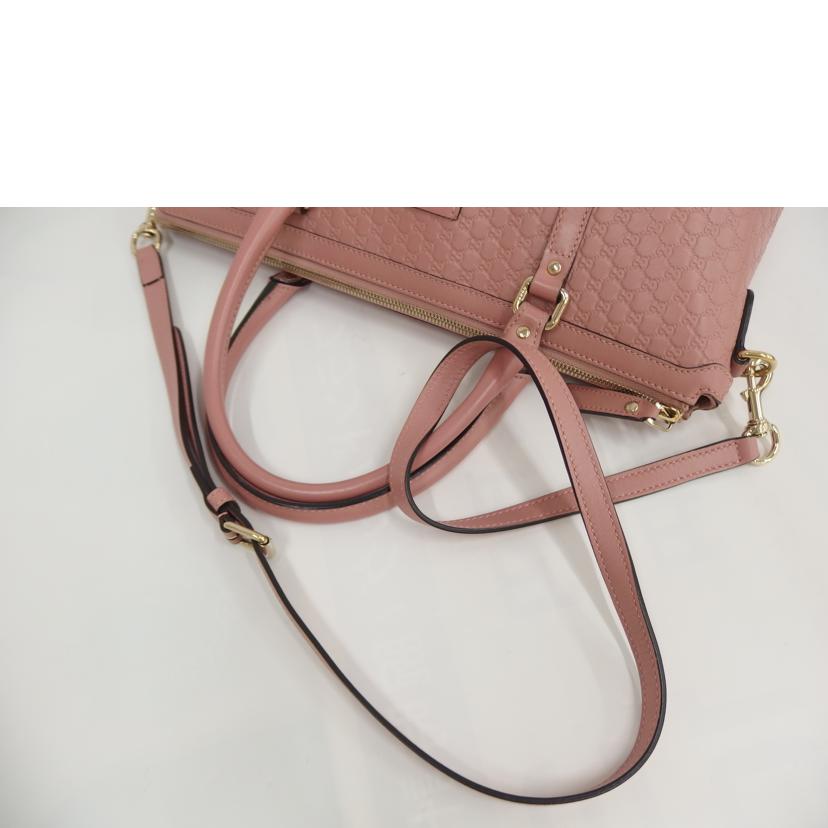 GUCCI ｸﾞｯﾁ/マイクログッチシマ　ハンドバッグ／ピンク/449656//498***/ABランク/82