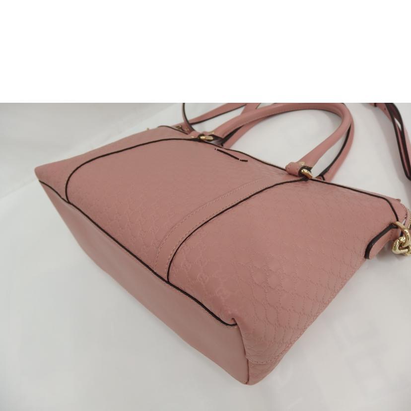 GUCCI ｸﾞｯﾁ/マイクログッチシマ　ハンドバッグ／ピンク/449656//498***/ABランク/82