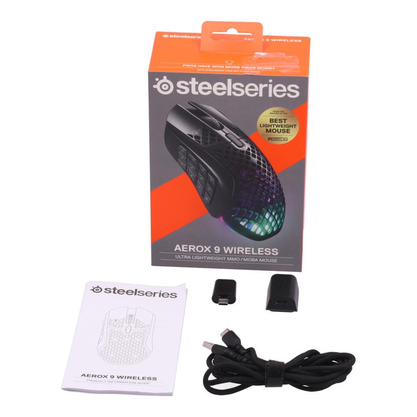 SteelSeries スティールシリーズ　/軽量ワイヤレスゲーミングマウス/62618 Aerox 9 Wireless//6261841407102205742/Bランク/70