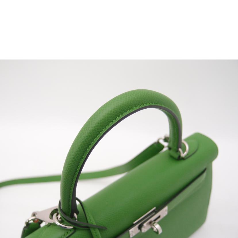 HERMES エルメス/ケリー25／外縫い／ヴォーエプソン／グリーン系//W刻印******/Aランク/69