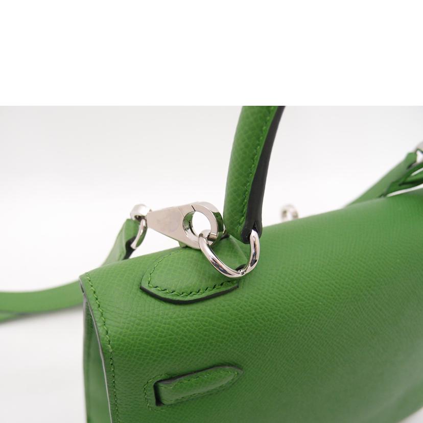 HERMES エルメス/ケリー25／外縫い／ヴォーエプソン／グリーン系//W刻印******/Aランク/69