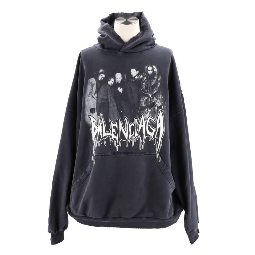 BALENCIAGA バレンシアガ/24AW/ダメージ加工ロゴグラフィティフーディ/821861 TRVY6//ｻｲｽﾞ:L/ABランク/91