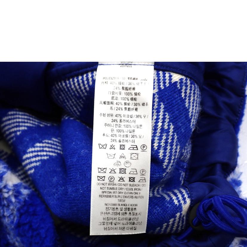 BURBERRY バーバリー/★BURBERRY　　チェック柄ボアフリースパーカープルオーバー/8077523//ｻｲｽﾞ:M/ABランク/62