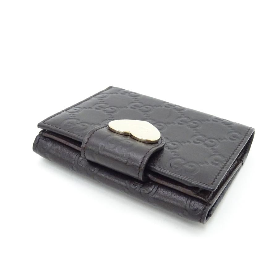 GUCCI グッチ/グッチシマラブリーハートWホック財布／ブラウン/203548//513***/Aランク/69