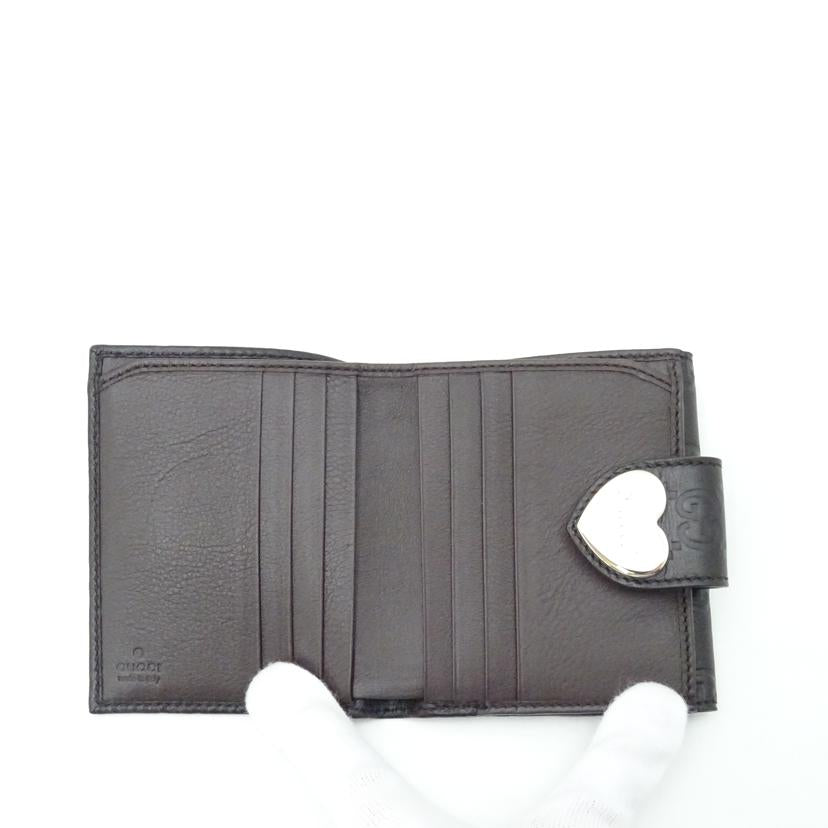 GUCCI グッチ/グッチシマラブリーハートWホック財布／ブラウン/203548//513***/Aランク/69