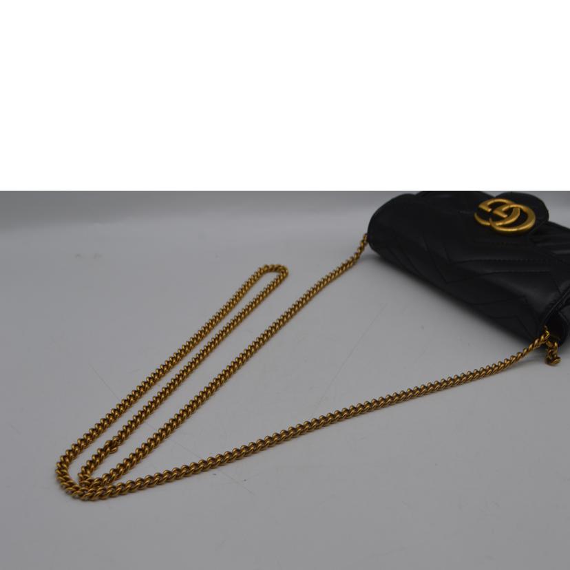 GUCCI グッチ/GGマーモントスーパーミニバッグ/ノワール/476433//493***/SAランク/89