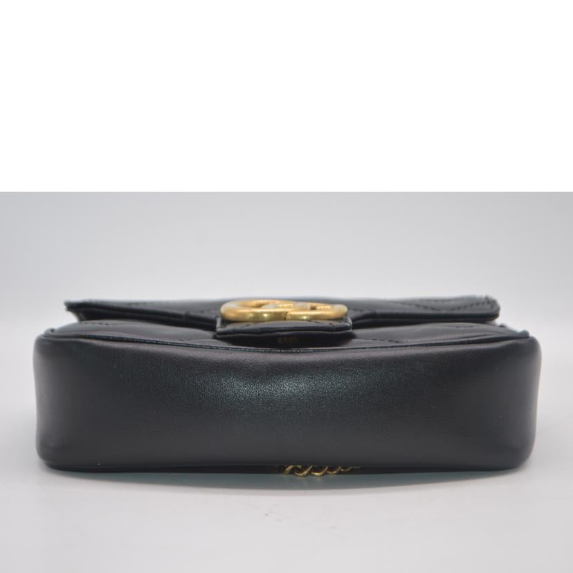 GUCCI グッチ/GGマーモントスーパーミニバッグ/ノワール/476433//493***/SAランク/89